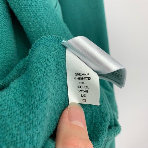 GAP Vintage Soft Cropped Full-Zip Hoodie Jade Stone Green XL (L) - Picture 8 of 10